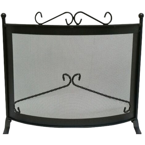 Parascintille Stufa Camino  Ferro Battuto Decorato 60x52h Caminetto