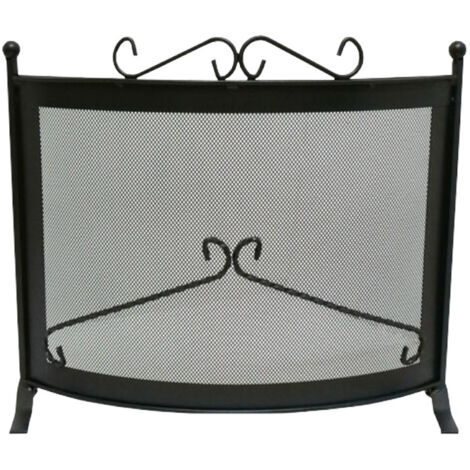 Parascintille Stufa Camino  Ferro Battuto Decorato 60x52h Caminetto