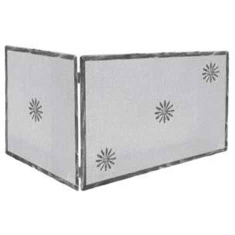 Parascintille Universale 1 Anta Con Decoro Per Camino - cm.50+85X45h.