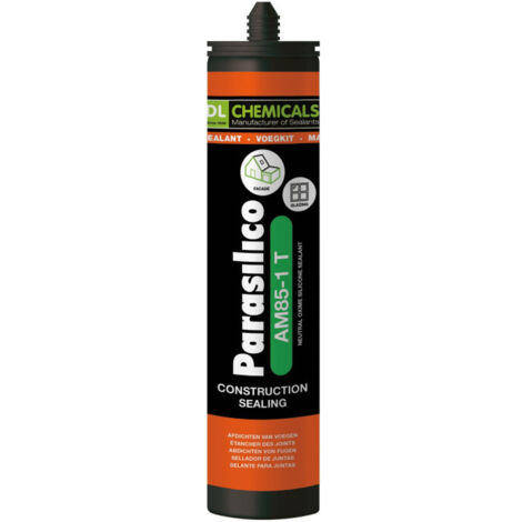 Parasilico AM85-1 T - Mastic silicone neutre oxime sur base transparente - DL Chemicals - Cartouche de 300 ml Transparent