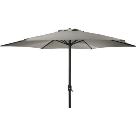 Parasol ø300cm Hauteur Maximum 248cm Couleur: Gris Clair
