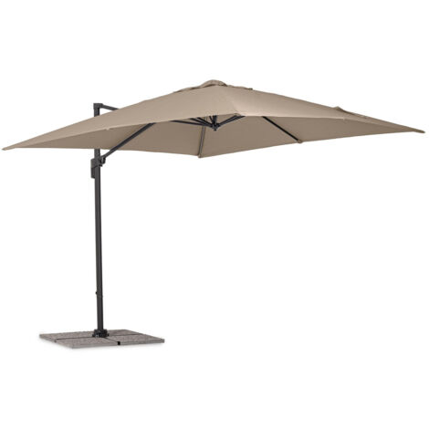 Parasol 3x3 Anthracite Gris Tourterelle Armature en aluminium