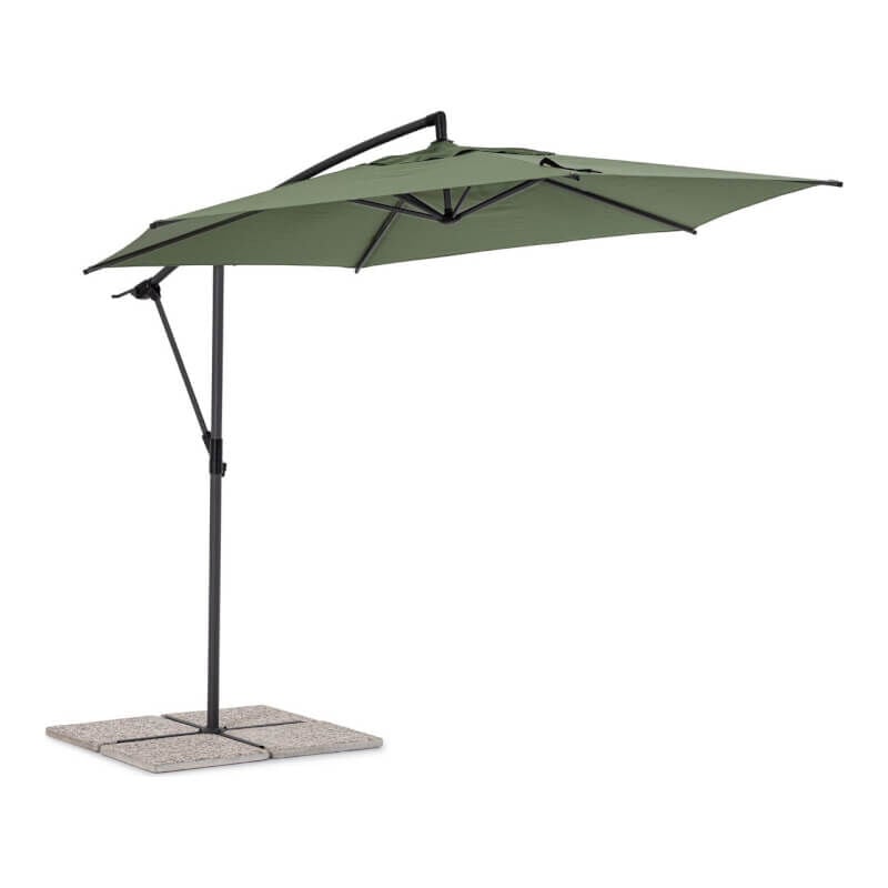 Parasol à bras Tropea 3 mètres Anthracite et Olive