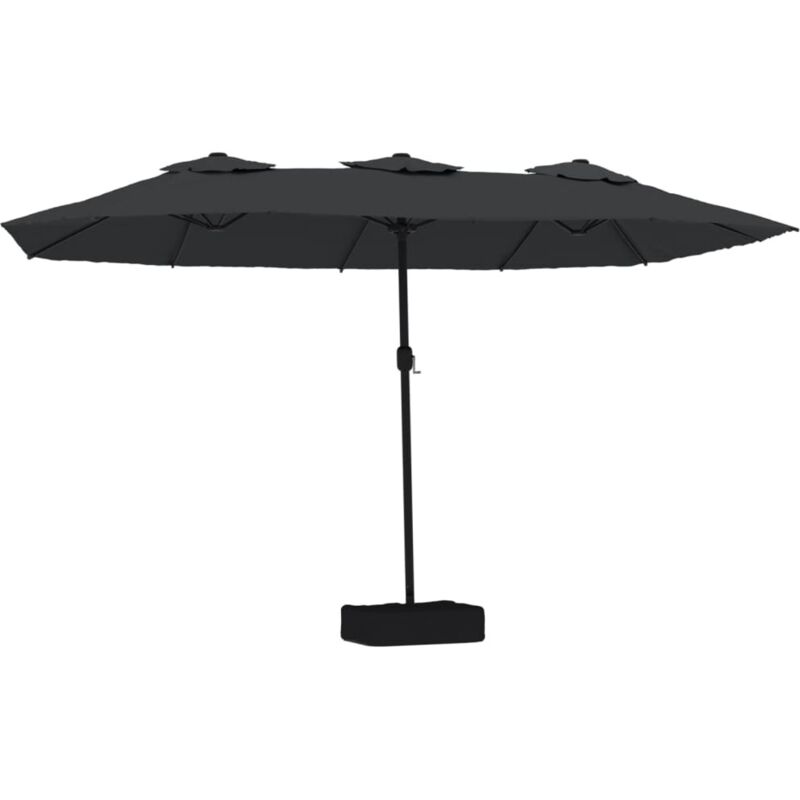 Double-head Garden Parasol Black 449x265 Cm Vidaxl