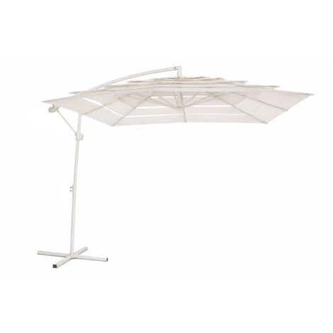 Parasol Acero Poliester 250X250X250 Blanco
