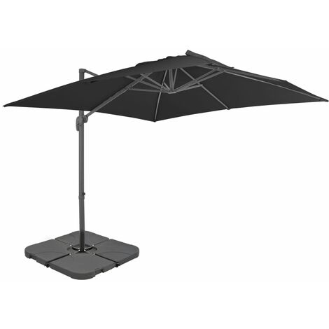 Parasol avec base portable - Parasol d'extérieur Style Moderne - Protection Solaire - Anthracite Chic-745105