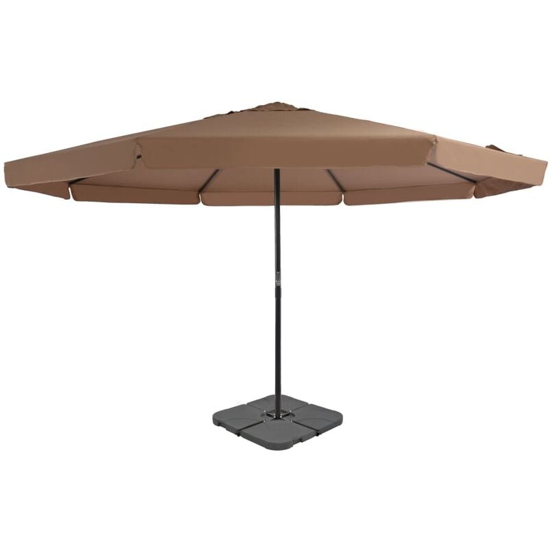 Parasol avec base portable Taupe