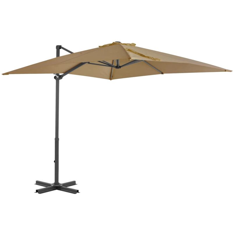 Parasol avec base portable Taupe