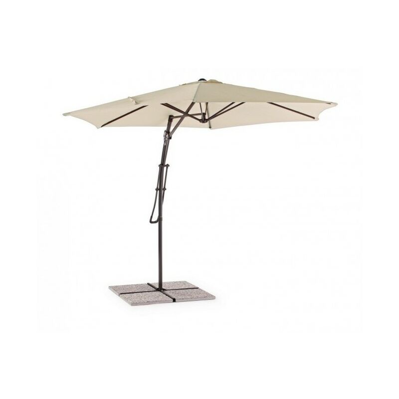 Yes Everyday - Parasol avec bras diamètre 300x h253 cm sorrento Anthracite - Naturel