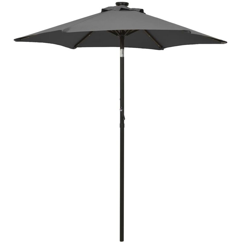 Parasol de jardin avec lumières led anthracite aluminium - Vidaxl