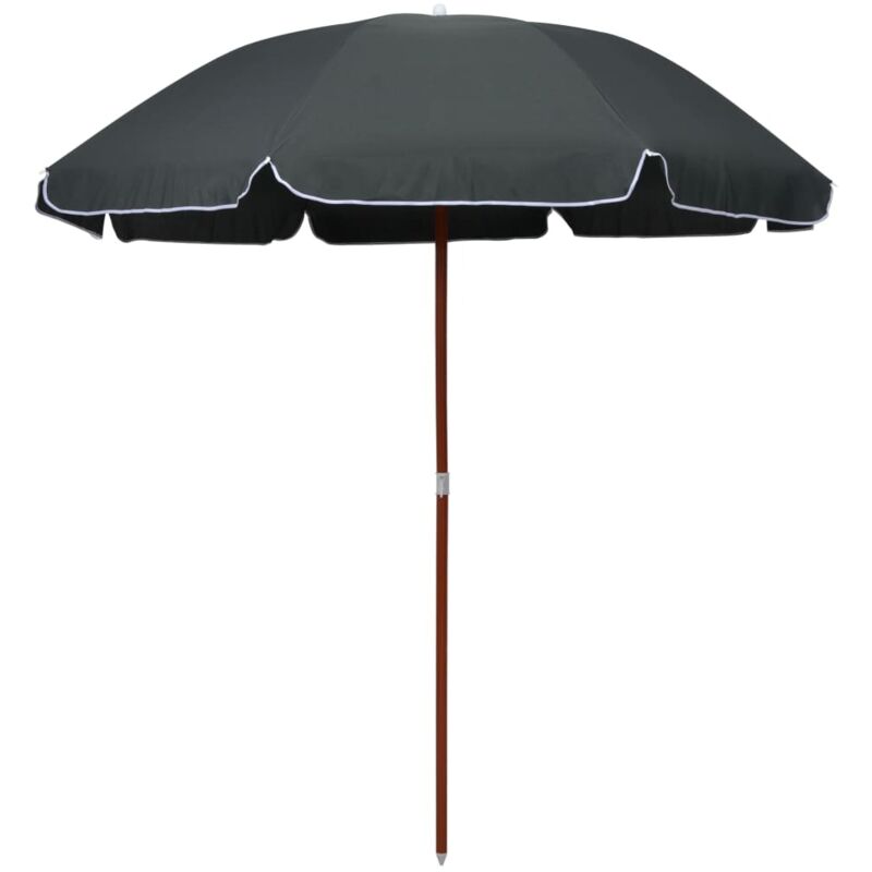 Vidaxl - Parasol avec mât en acier 240 cm Anthracite