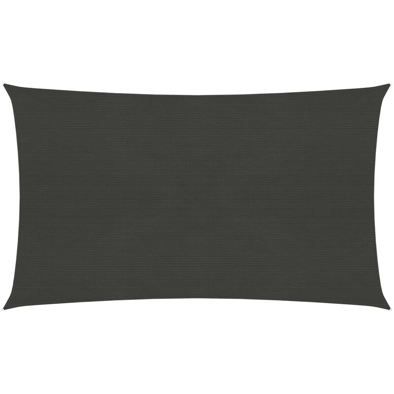 Inlife Voile d'ombrage 160 g/m² Anthracite 2x5 m pehd - Anthracite