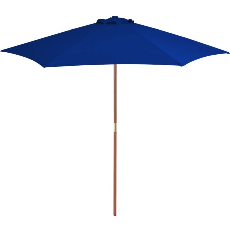 Parasol de jardin avec mât en bois bleu 270 cm Vidaxl