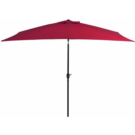 Parasol avec mât en métal 300x200 Bordeaux