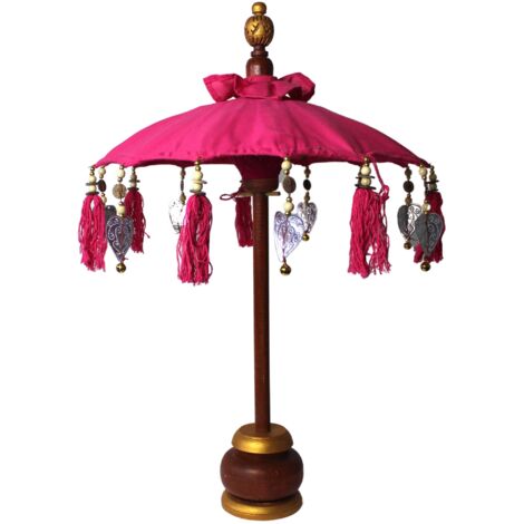 Parasol Bali Home Decor - Coton - Rose - 40cm- Vendu par 1