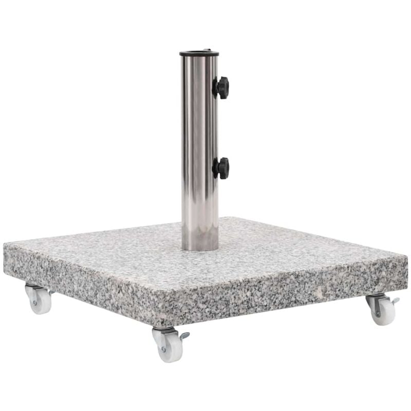 Parasol Base Granite 30 kg Square Grey Vidaxl