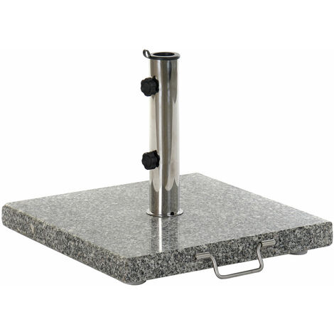 Parasol Basis Granit Edelstahl 45x45x35 25 kg 48 mm/38m Edelstahl Granitmaterial Mehrfarbige Farbfamilie Outdoor -Möbel Details