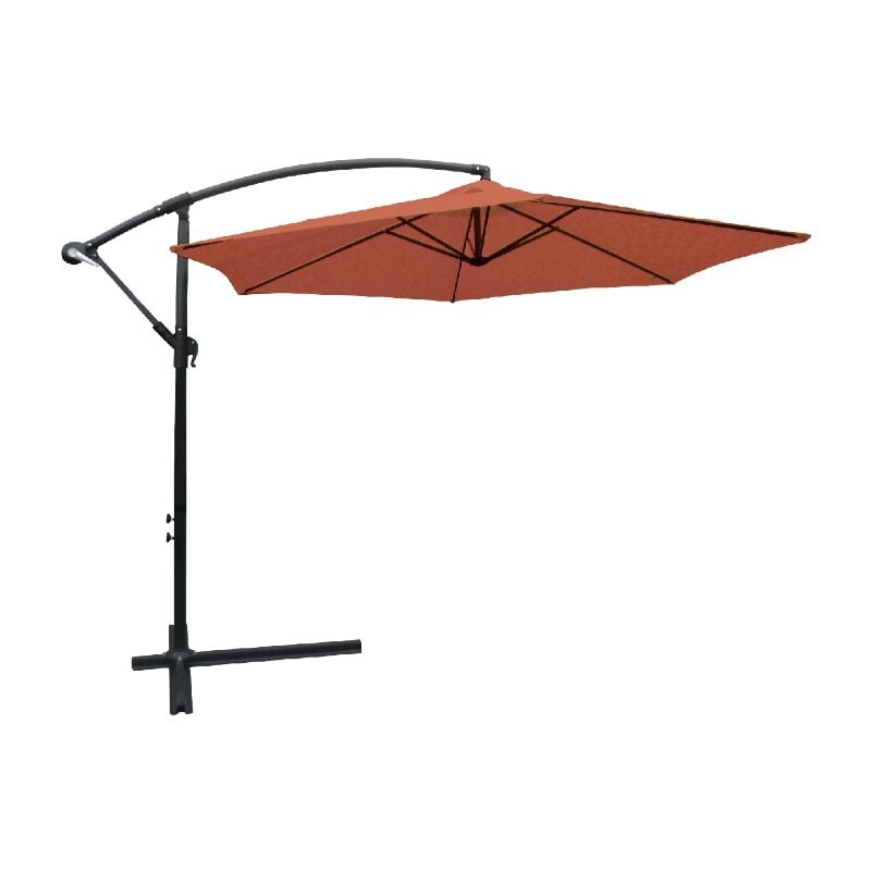 Chalet&jardin - Parasol déporté rond collioure - Terre cuite