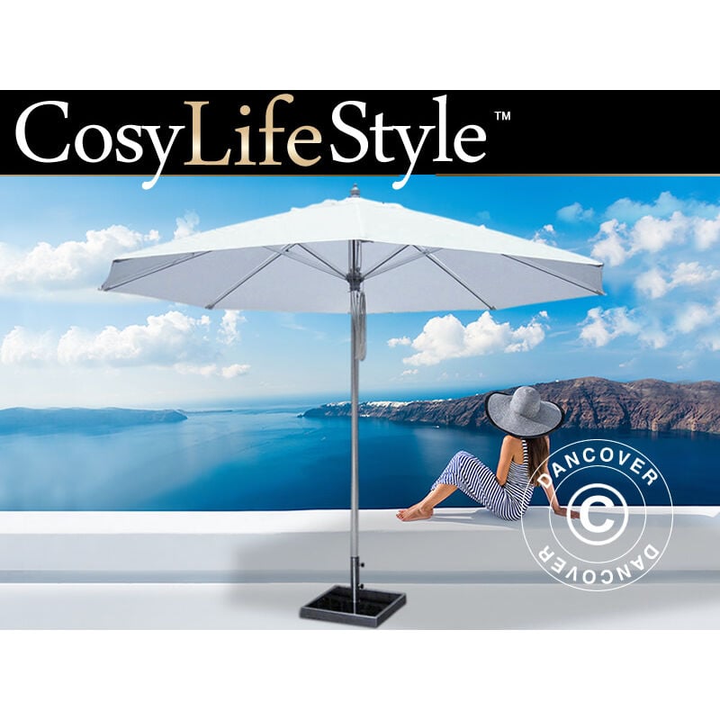 Parasol Bermuda, Ø3,5m, Blanc