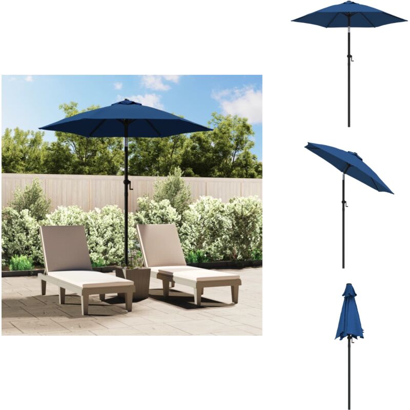 Parasol Bleu 200x224 cm Aluminium - Parasol - Parasol Inclinable - Parasol Bleu - Parasol Extérieur - Parasol Jardin