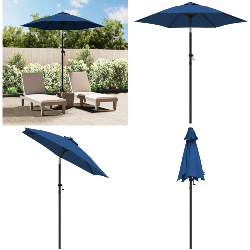 Parasol Bleu 200x224 cm Aluminium - Parasol - Parasol Inclinable - Parasol Bleu - Parasol Extérieur - Parasol Jardin - Home & Living