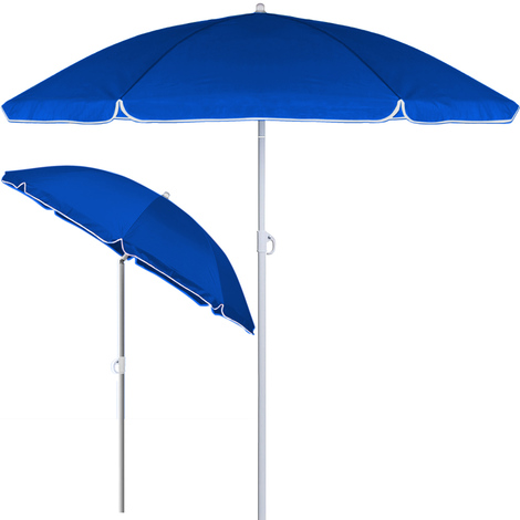 Parasol Bleu Inclinable Hauteur Réglable 200 Cm Jardin