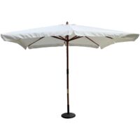Parasol bois écru 3 x 3 m Palawan