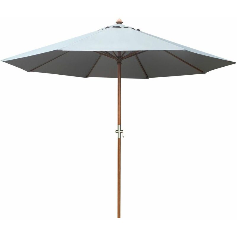 Parasol en bois 350 cm avec manivelle June - Ecru