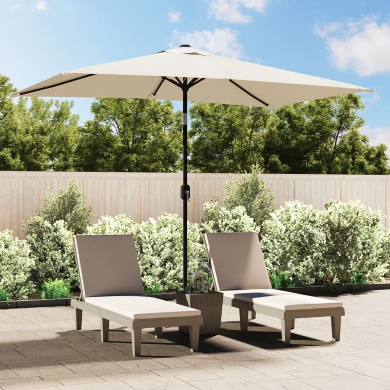 Parasol 200 x 300 cm Blanc sable Rectangulaire - Vidaxl