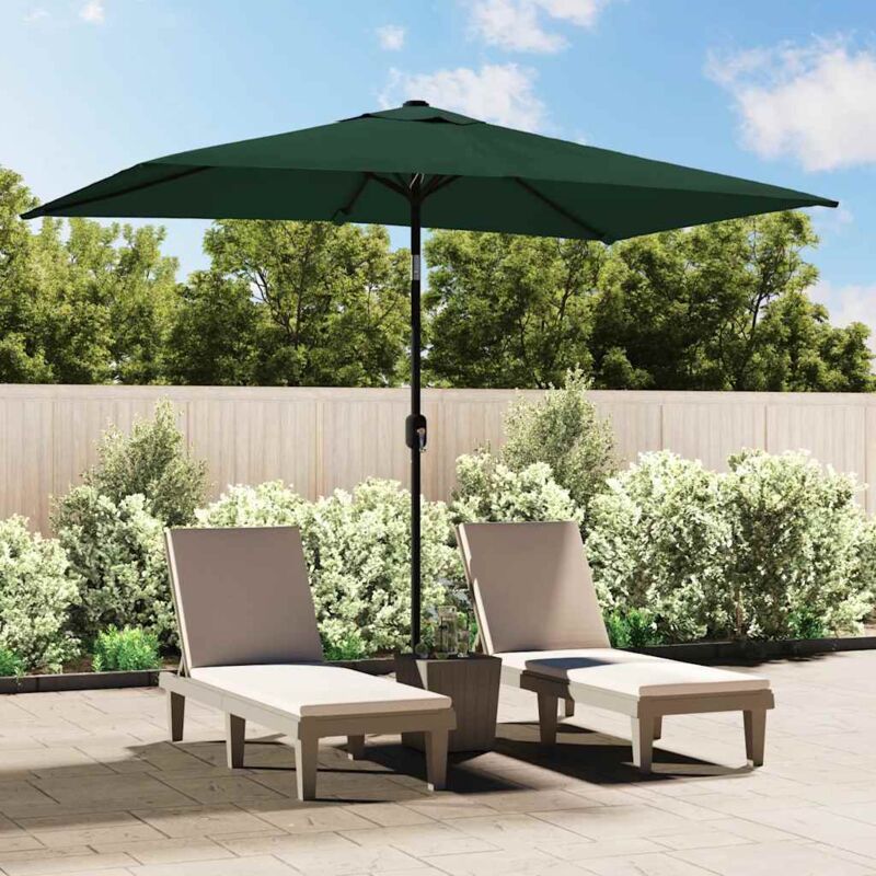 Parasol 200 x 300 cm Vert Rectangulaire Vidaxl