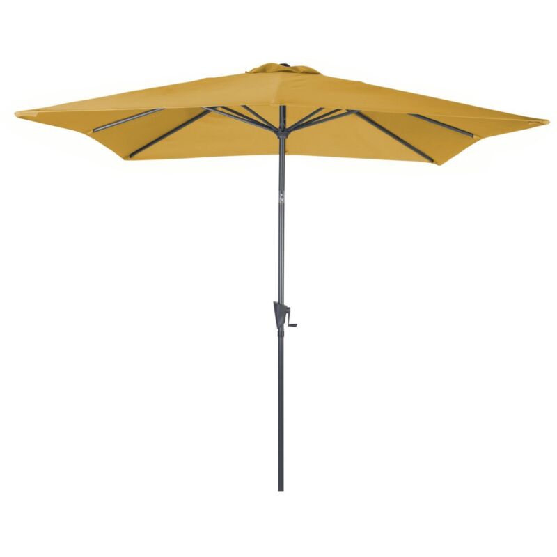 Proloisirs - Parasol droit Manivelle tilt - grey/curry 2.5 x 2.5 m