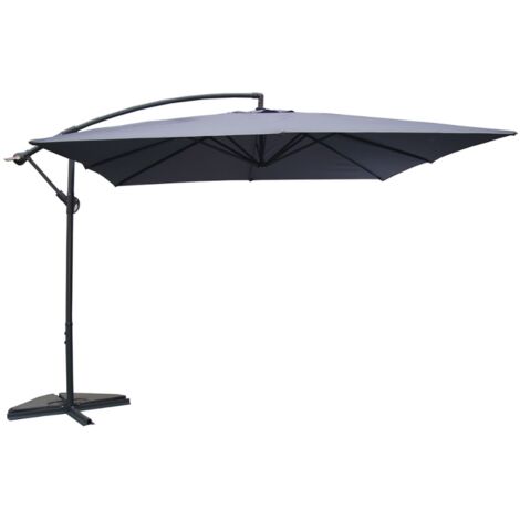 Parasol déporté 3x3m Solenzara - Gris