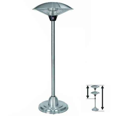 Parasol chauffant ELEKTRIC 2000W KEMPER infrarouges Mat téléscopique Hauteur réglable 1.80 à 2.10m