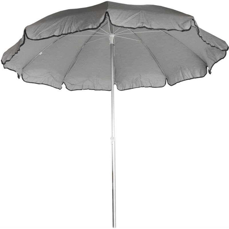 Ombrellone Parasole da Giardino Chillvert Pacific Alluminio Ø240 cm Grigio chiaro