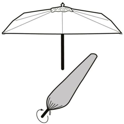 Parasol Cover 152cm Polyethylene UV Protection Wipe Clean Garland