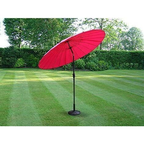 Parasol Crank and Tilt 2.6m Purple Garden Sun Shade Umbrella Aluminium