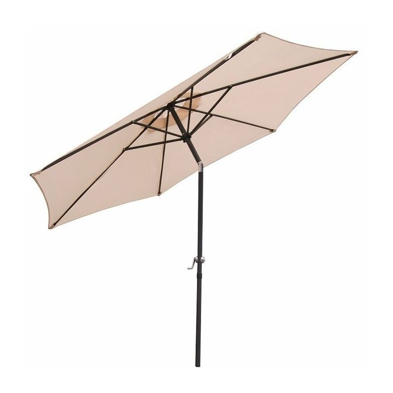 

Plicosa - Parasol de acero con manivela 2,7 metros Color TAUPE