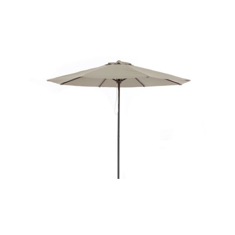 Planeta Huerto - Parasol de aluminio imitación madera diámetro 3 m - talla