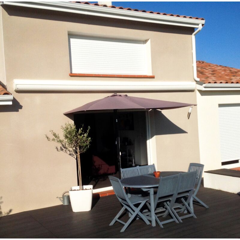 Parasol De Balcon Leo Taupe