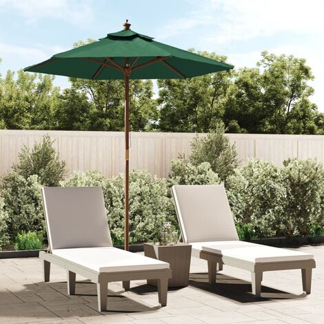 Parasol de balcon,Jardin avec mât,Anti-UV en bois vert 196x231 cm -96725