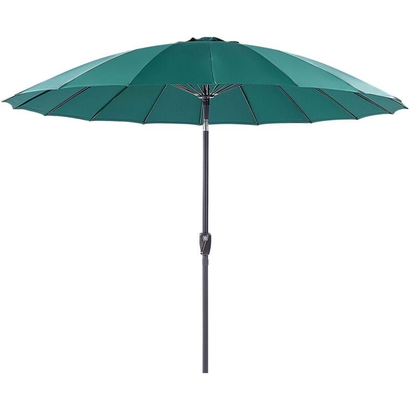 Parasol de Jardin Moderne Marché Pied en Aluminium Vert Emeraude Baia