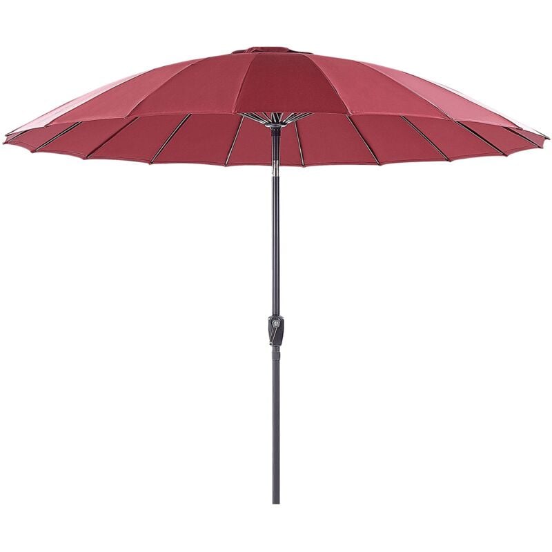Parasol de Jardin Moderne Marché Pied en Aluminium Rouge Foncé Baia