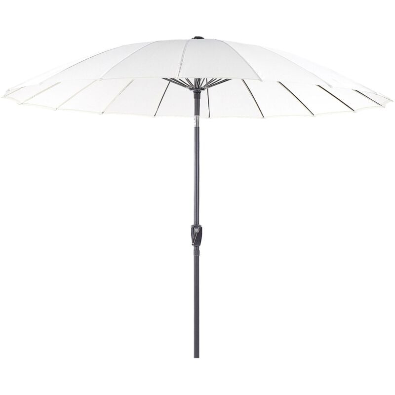 Parasol de Jardin Moderne Marché Pied en Aluminium Beige Clair Baia