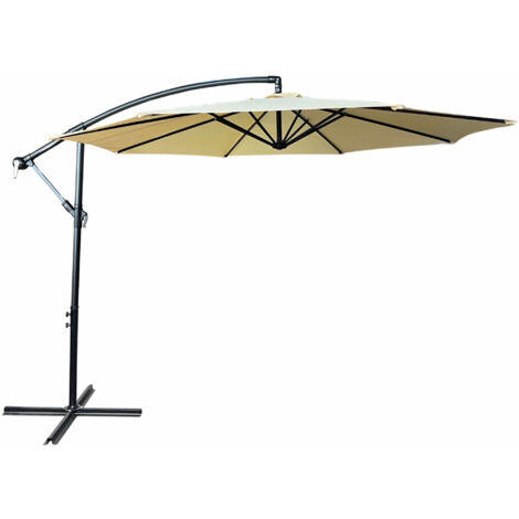 Parasol de jardin ASTER avec protection UV beige, Poids 12,1 kg Dimensions L300 x l300 x H245 cm