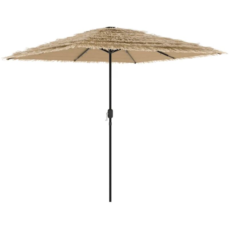 Parasol de jardin avec led et mât en acier marron 248x248x248cm - Vidaxl