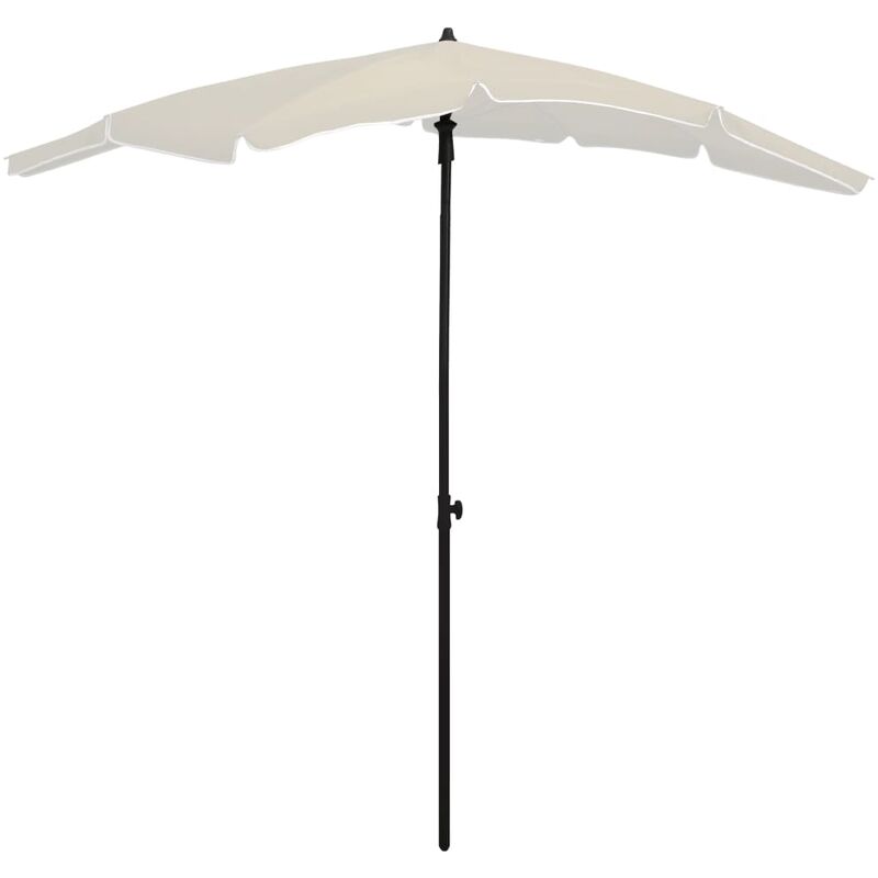 Parasol de jardin avec mât 200x130 cm Sable