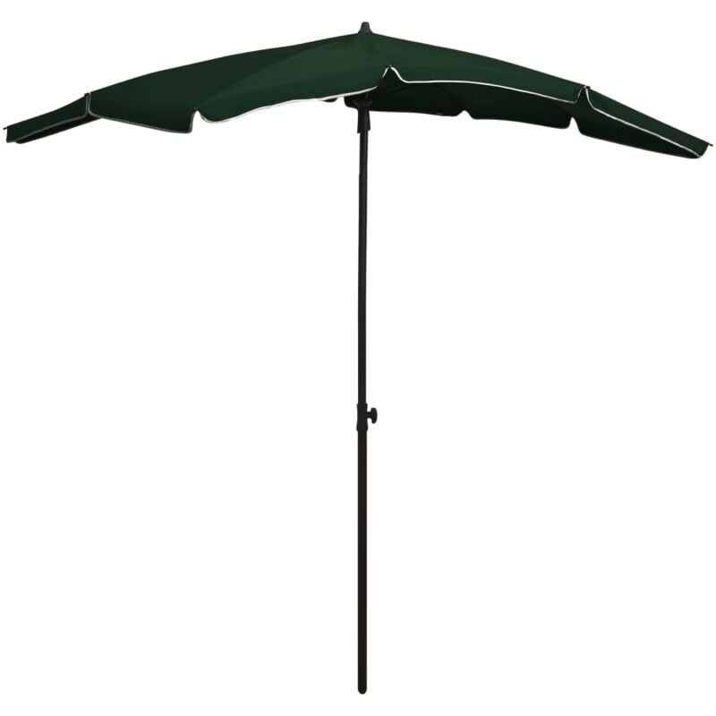 Parasol de jardin avec mât 200x130 cm vert Vidaxl