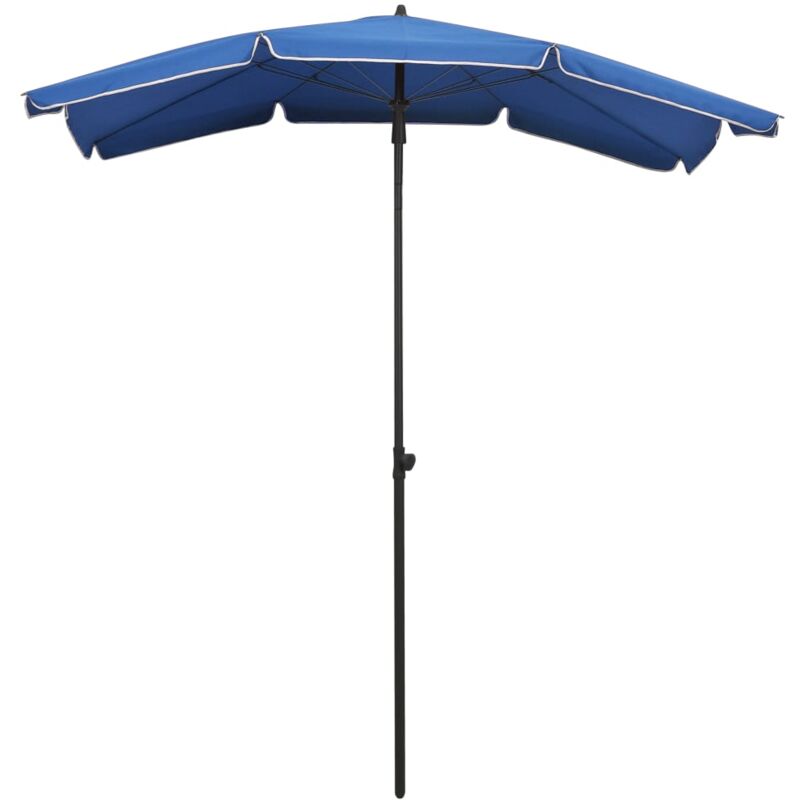 Parasol de jardin avec mât 200x130 cm Bleu azuré
