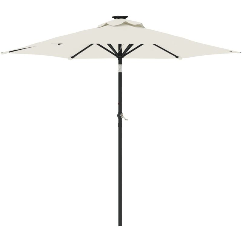 Parasol de jardin avec mât en acier blanc 225x225x212 cm Vidaxl