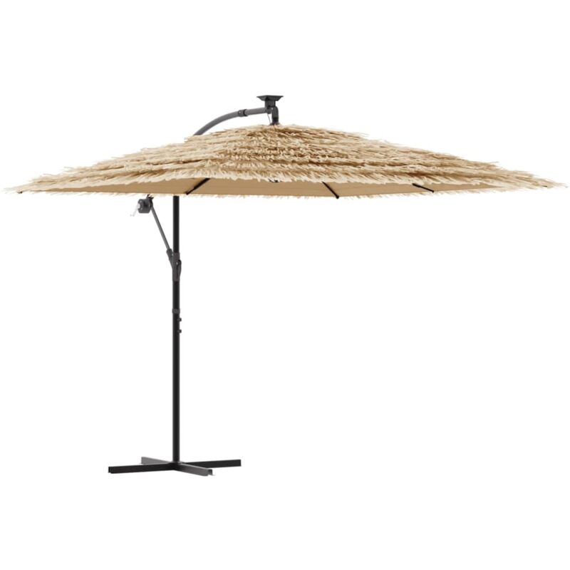 vidaXL Parasol de jardin avec mât en acier marron 269x269x235 cm